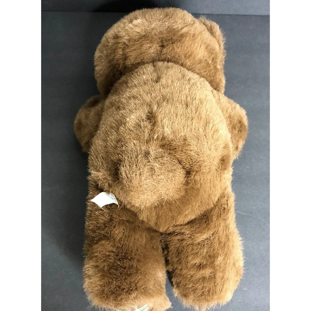 Lemonwood Asia Teddy Bear Plush Brown Vintage Stuffed Animal Plaid Paws 14